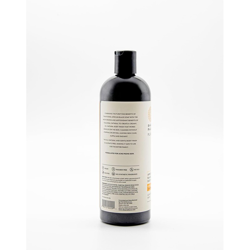 Shea Radiance African Black Soap Body Wash - Dry Skin,