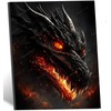 Puraikcmi DIY 5D Dragon Diamond Painting Black Fire Dragon Diamond