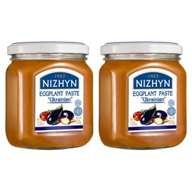 Nezhin Eggplant Paste “Ukrainian”, Made from Fresh Ingredients, No Added Preservatives, 15.9 oz/450g, Pack of 2