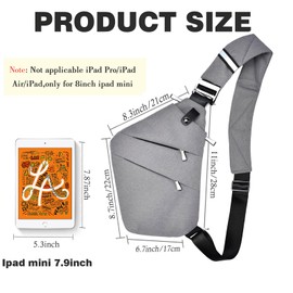 Fibrdoo Chest Bag, Anti-Theft Sling Bag, Crossbody Shoulder Bag Men Women Small for Outdoor Travel Hiking Jogging