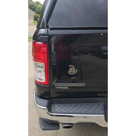 Don't Tread on Me Metal Car Sticker, Gadsden Flag Emblem Badge, Timber Rattlesnake Snake Emblem for Automotive, Car, Motorcycle, Pickup, Spyder, ATV