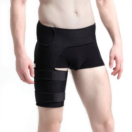 MXFDOKD Groin Support Wrap for Men Women, Hip Compression Brace, Adjustable Hip Groin Stabilizer and Hip Brace, Thigh Leg Compression Support Wrap Sleeve for Hip Joint Pain, Hamstring Joints Recovery
