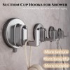 Suction Cup Hooks for Shower, Ffunhoo Heavy Suction Cups Without