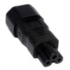 kenable 3 Pin IEC Socket C14 to Cloverleaf Plug C5