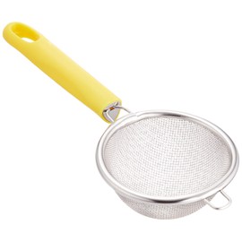 Shimomura Kougyou FVS-216 Full Veggie Smile Double Mesh Tea Strainer, Dishwasher Safe, Made in Japan (Tsubamesanjo, Niigata), Yellow, 7.7 x 3.0 x 1.5 inches (195 x 75 x 37 mm)