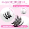 CALAILIS Lash Clusters Wispy 3D Fluffy Cluster Eyelash Extensions 72Pcs
