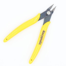 Naxypnalic 5 Inch Micro Wire Cutter，Small Soft Copper Wire Cutters, Electronic Flush Wire Cutter，Precision Side Cutter for Electronics,Plastic Model,Jewelry making.