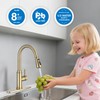 Gold Kitchen Faucet with Sprayer,Single Handle Kitchen Sink Faucet with