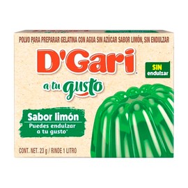 DGari Polvo para preparar gelatina a tu gusto sabor limón 23g