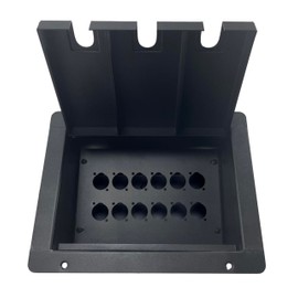 ProSpeakerparts PROCRAFT FPPU-12X-BK Recessed Stage Pocket/Floor Box with 12 ""D Punches