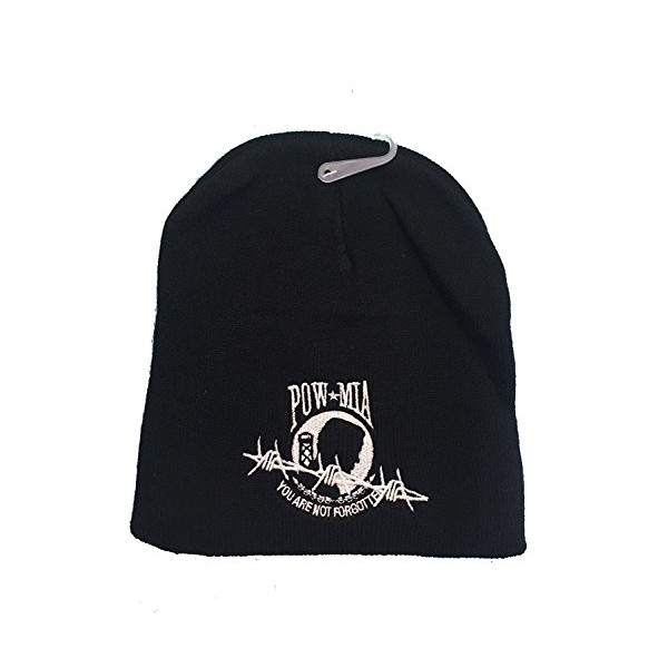 8" POW MIA Barbed Wire Embroidered Winter Beanie Skull Cap Hat
