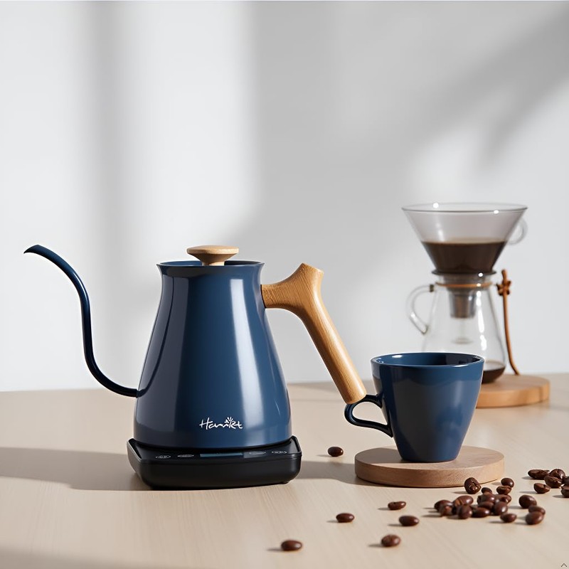 Harriet Gooseneck Electric Kettle - 1200W Fast Heat, 0.8L Stainless