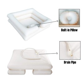 Inflatable Bedside Shampoo Basin - Hair Washing Bedside Shower System in Bed Bath for Bedridden Disabled Elderly Pregnancy(Set of 5)