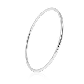 Mary & Jules Women's 925 Sterling Silver Bangle Bracelet Diameter 6.2 cm for Women and Girls Made of Recycled Silver, Sterling Silver
