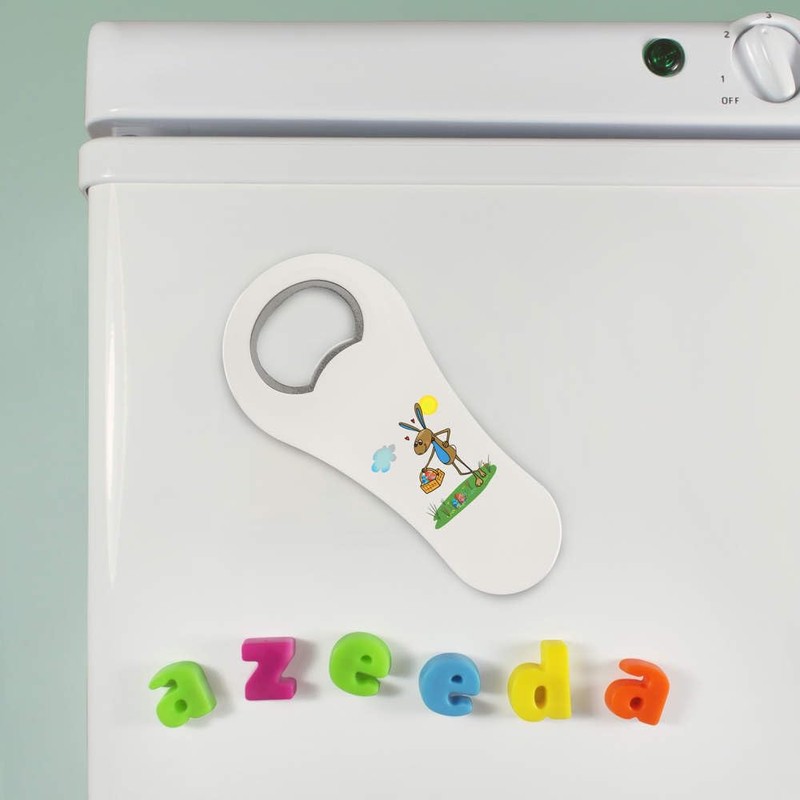 'Easter Bunny with Eggs' Bottle Opener Fridge Magnet (BO00091651)