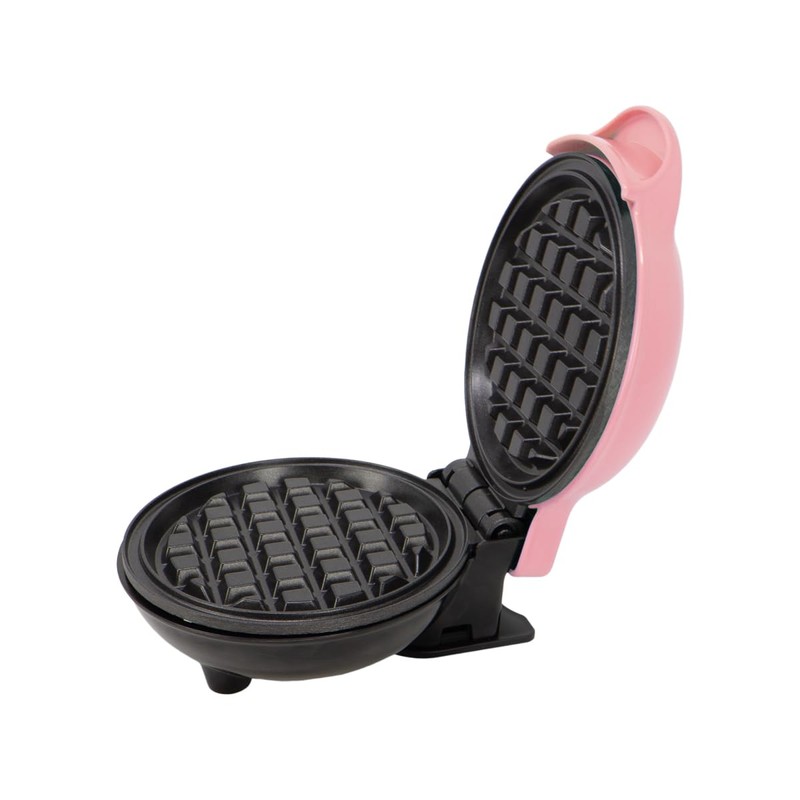 Jocca - Round Waffle Iron in Pink, 500 W, Non-Stick