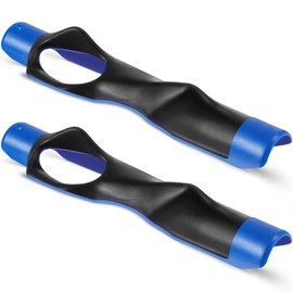 RoundFunny 2 Pack Golf Grip Trainer Attachment for Improving Hand Positioning on Golf Club Right Handed Golf Swing Trainer for Kids and Woman Beginner Learn Correct Grip Posture (Blue)