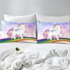 Feelyou Unicorn Sheet Set Pink for Girls Cute Rainbow Unicorn