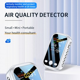 Household 1.9inch 240*280 Resolution Color Display Air Quality Detector High Sensitive Semiconductor Sensors 5in1 HCHO TVOC CO2 Temperature Humidity Tester Type-C Interface