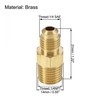 sourcing map Brass Pipe Fitting, 1/4 SAE Flare to 1/4NPT