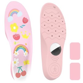 Plantilla para zapatos funcionales, Insertos de soporte ocultos para niños y ancianos, se utilizan para evitar que los ancianos y los niños se pierdan, Plantillas cómodas de usar, 3 colores (Rosa, 135)
