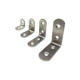 SDTOOLS Heavy Duty Metal 90 Degree Wall Shelf Support Corner Brackets Right Angle L Shape Stainless Steel Braces (20, 40x40x16mm)