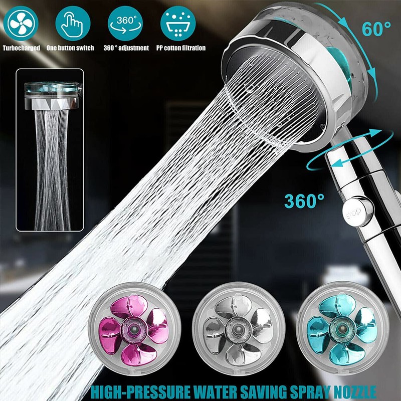 Magik Water Saving Flow 360 Spinning High Pressure Nozzle Shower