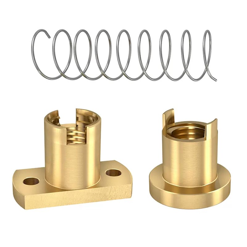 2pcs T8 Anti Backlash Spring Loaded Nut Elimination Gap Nut