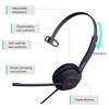 Yealink UH37 - Auriculares USB Profesionales con micrófono para PC