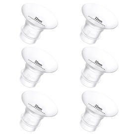 6Pcs Breast Pump Flange Insert 22mm Compatible with Momcozy/Spectra/Medela/eufy/Elvie/Lansinoh/Paruu P10 Breast Pump, Fit for Momcozy M5/M9/M6/V2 Pro/V2 pro/S12 Pro/eufy E10 S1 S1 Pro, 24mm Flange
