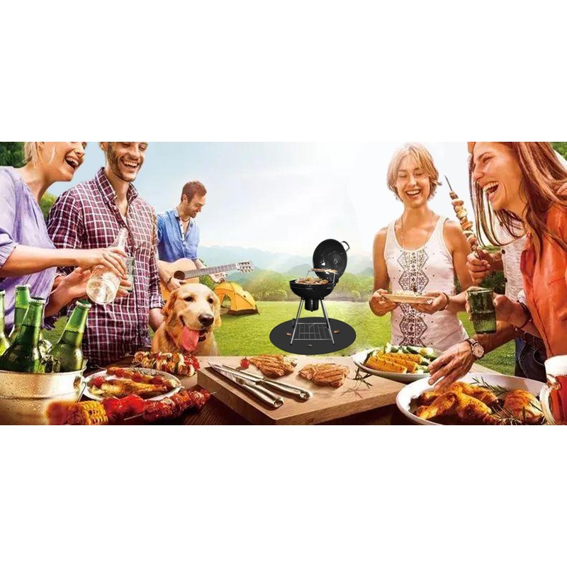 36 Inch Fireproof BBQ Mat,Fire Pit Mat,Fireproof Fireplace Mat,Under Grill