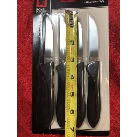 Royal Norfolk Package Of 4 Paring Parer Knife Set Stainless Steel Blade