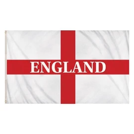St George's Cross Flag with England (5ft x 3ft) Polyester Double-Stitched Seam Metal Eyelets