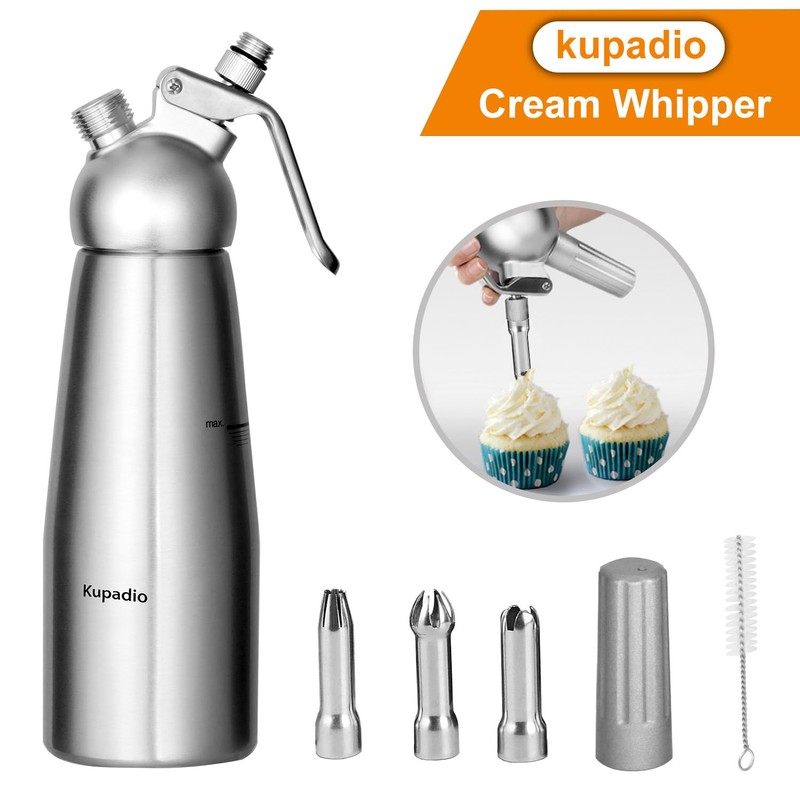 Professional Aluminum Whipped Cream Dispenser Cream Maker 500mL (1 Pint)