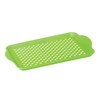 Oggi Rectangle Non Skid Rubber Grip Serving Tray, Green 17.5