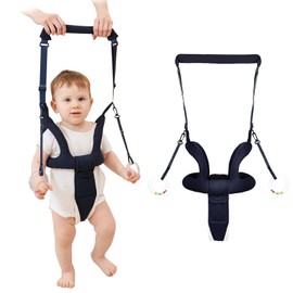 Ocanoiy Baby Walking Helper, Handheld Harness, Infant Toddler Walker Assistant Belt, Standing Support for Babies 8-16 Months (Dark Blue)