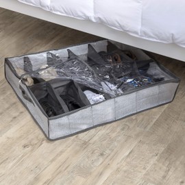 Home Basics Herringbone Closet Storage (1, Under The Bed Shoe Organizer)