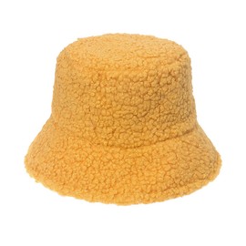 TOKYMOON Women Cute Spring Autumn Winter Soild Lambs Wool Fur Fuzzy Foldable Plush Winter Fisherman Travel Bucket Caps Hat for Outdoor