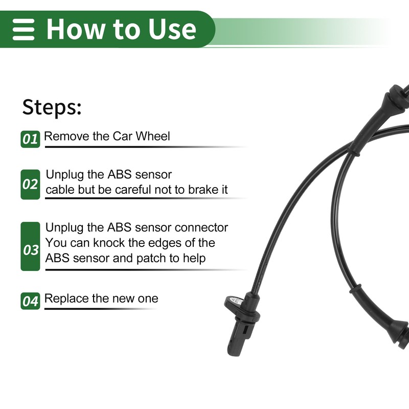 Motoforti ABS Wheel Speed Sensor ABS Sensor Anti-lock Braking System