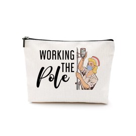 DJHUNG Unique Nurse Cosmetic Bag Nurse Accessories for Work Nurse Gifts Working The Pole Makeup Bag Pouch for Women Appreciation Nurse's Day Gifts for Women Her Friend Coworkers Birthday Retirement
