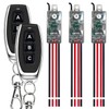 Meskliu Mini Remote Control Switch,3Way 1 Channel Wireless Switch,DC5V/12V/24V/ 5A