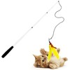 Youngever 6 Pieces Cat Toys Teasing Feather Toy, Retractable Wand