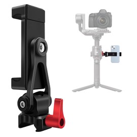 HAFOKO Aluminium Alloy Phone Tripod Mount with Cold Shoe Mount & NATO Clamp Compatible with DJI RS4/RS4 Pro/RS3/RS3 Pro/RS3 Mini Gimbal Stabiliser