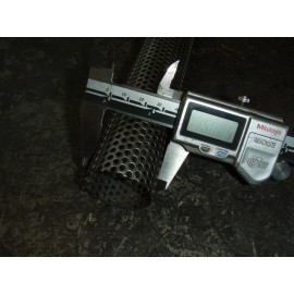 Unbranded 1 1/2" Perforated Stainless Steel Tubing - 2 Foot Long Piece