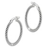 SilberDream SDO67292 Creole Earrings 925 Real Silver Cable Knit Women's