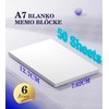 Notepad A7 Notepads Small 6 Pieces Writing Pad A7 White