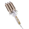 25mm Curling Iron Wand Adjust Temperature Fast Heating 3 Barrel