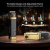 Triple Jet Torch Lighter with Guillotine Cutter, Draw Enhancer Tool,
