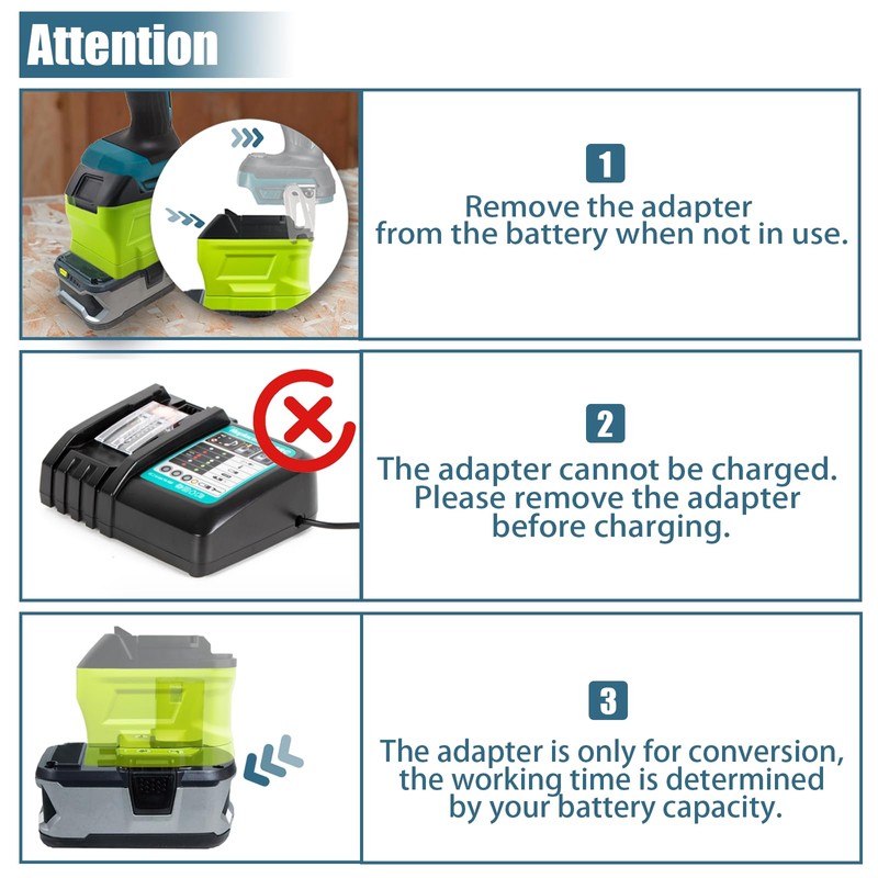 ZDTZ Battery Adapter for Ryobi 18V to for Makita BL18