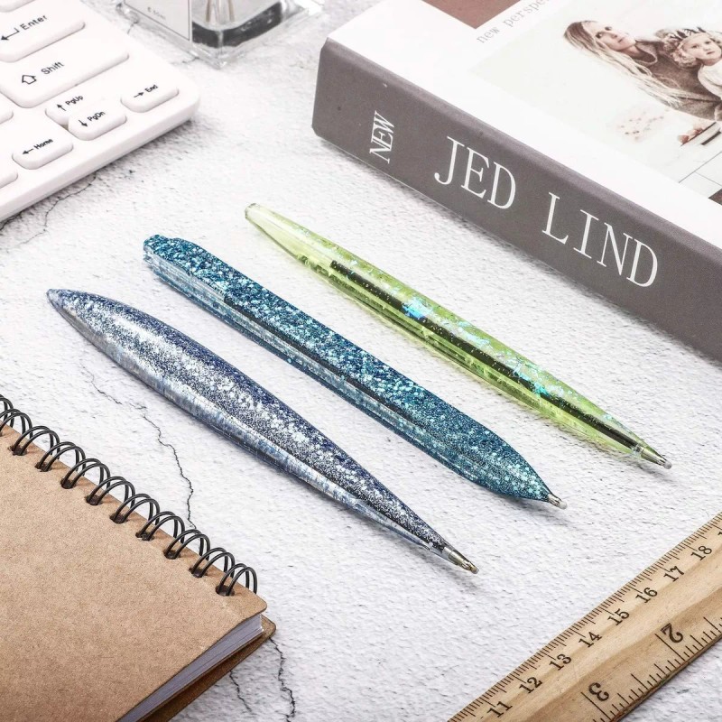 generic 9 Moldes Resina Bolígrafo Moldes De Silicona Para Bolígrafo